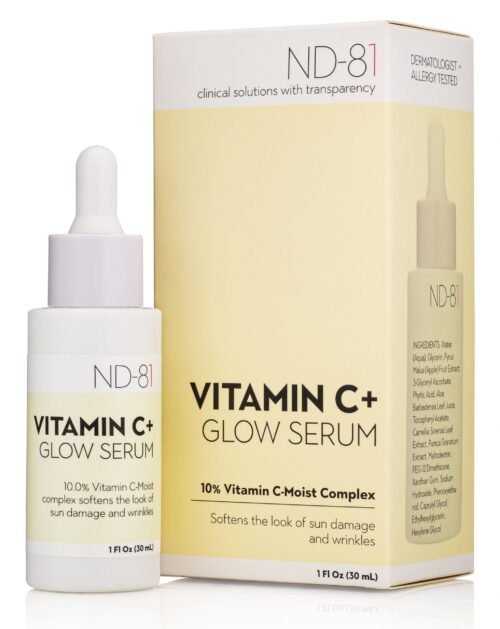 ND-81 Vitamin C + Glow Serum 10% Vitamin C Moist Complex 1 Fl Oz